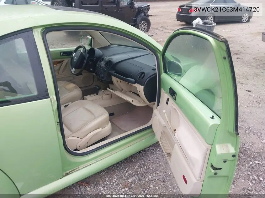 2003 VOLKSWAGEN BEETLE VIN 3VWCK21C63M414720 — фото 5