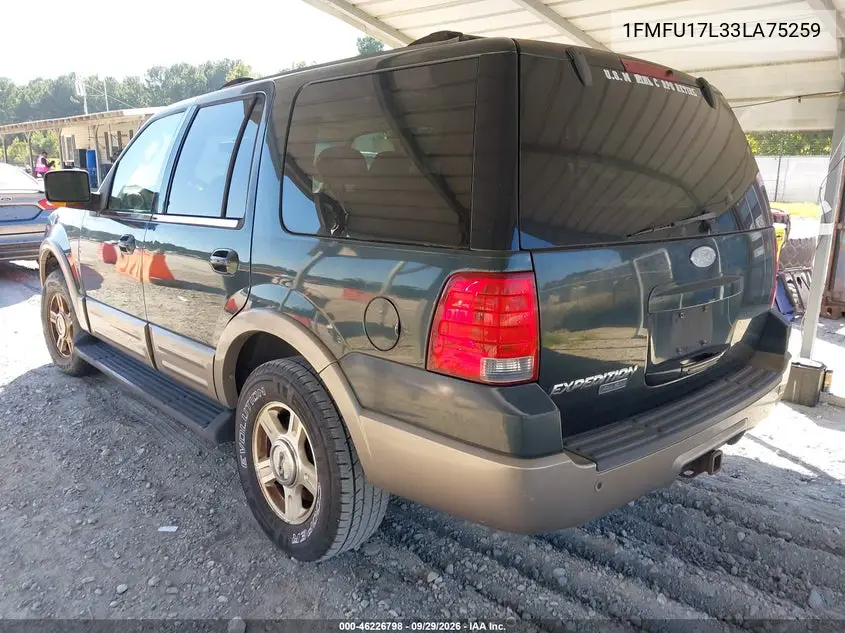 2003 FORD EXPEDITION VIN 1FMFU17L33LA75259 — фото 3