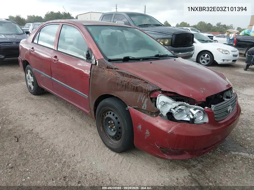 TOYOTA COROLLA 2003, VIN 1NXBR32E03Z101394