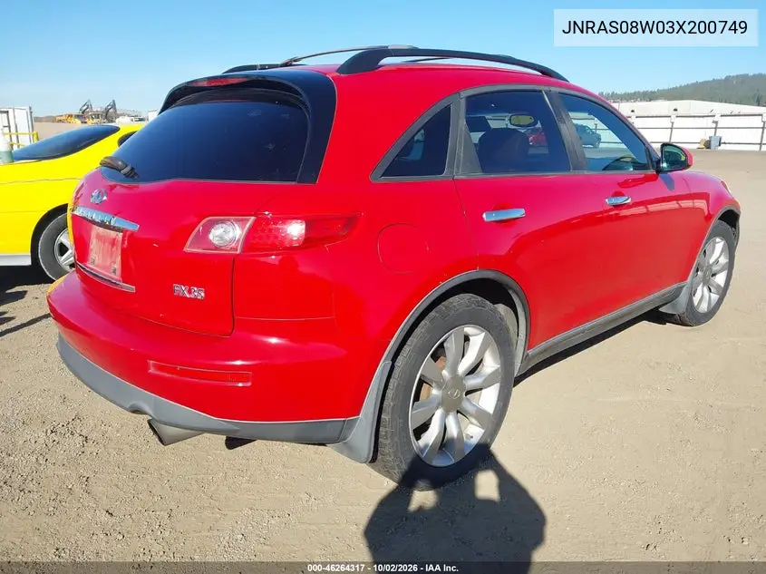2003 INFINITI FX VIN JNRAS08W03X200749 — фото 4