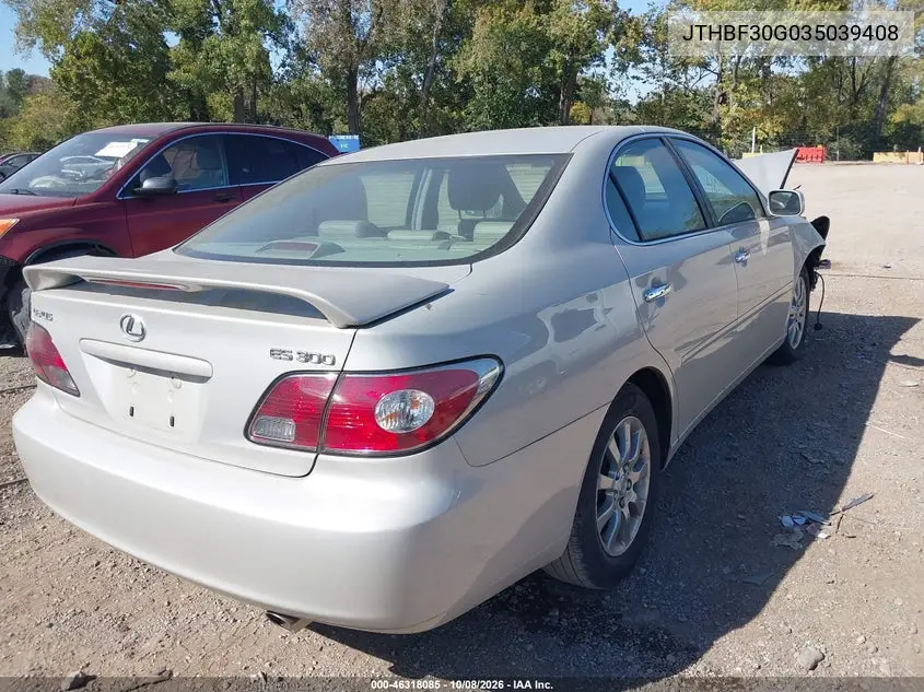 2003 LEXUS ES VIN JTHBF30G035039408 — фото 4