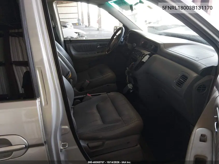 2003 HONDA ODYSSEY VIN 5FNRL18003B131170 — фото 5
