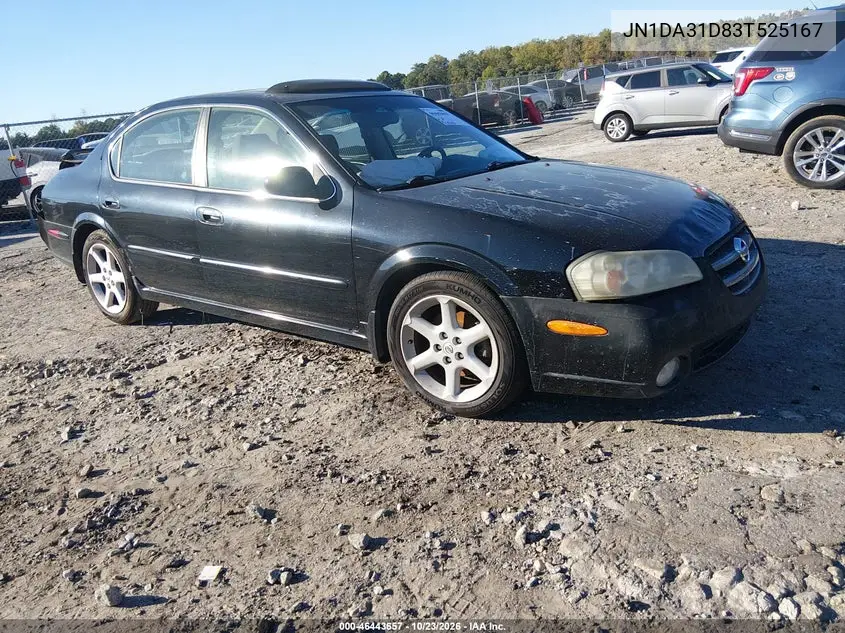 NISSAN MAXIMA 2003, VIN JN1DA31D83T525167