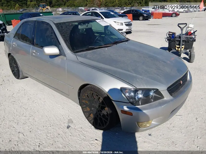 LEXUS IS 2003, VIN JTHBD192930065665
