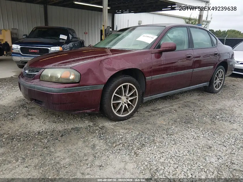 2004 CHEVROLET IMPALA VIN 2G1WF52EX49239638 — фото 2