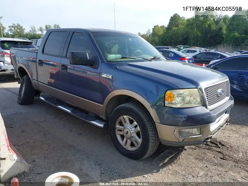 FORD F-150 2004, VIN 1FTPW14584KC05598