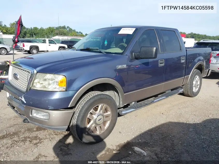 2004 FORD F-150 VIN 1FTPW14584KC05598 — фото 2