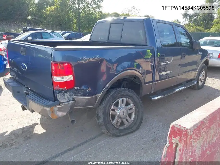 2004 FORD F-150 VIN 1FTPW14584KC05598 — фото 4