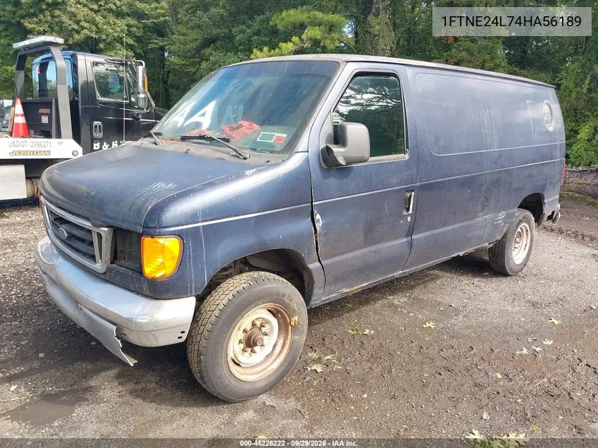 2004 FORD ECONOLINE VIN 1FTNE24L74HA56189 — фото 2