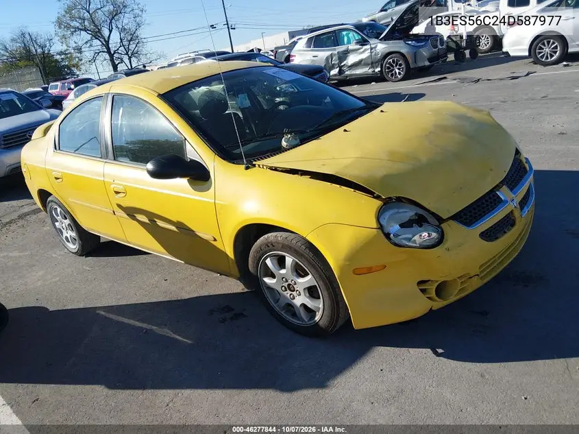2004 DODGE NEON VIN 1B3ES56C24D587977 — фото 2
