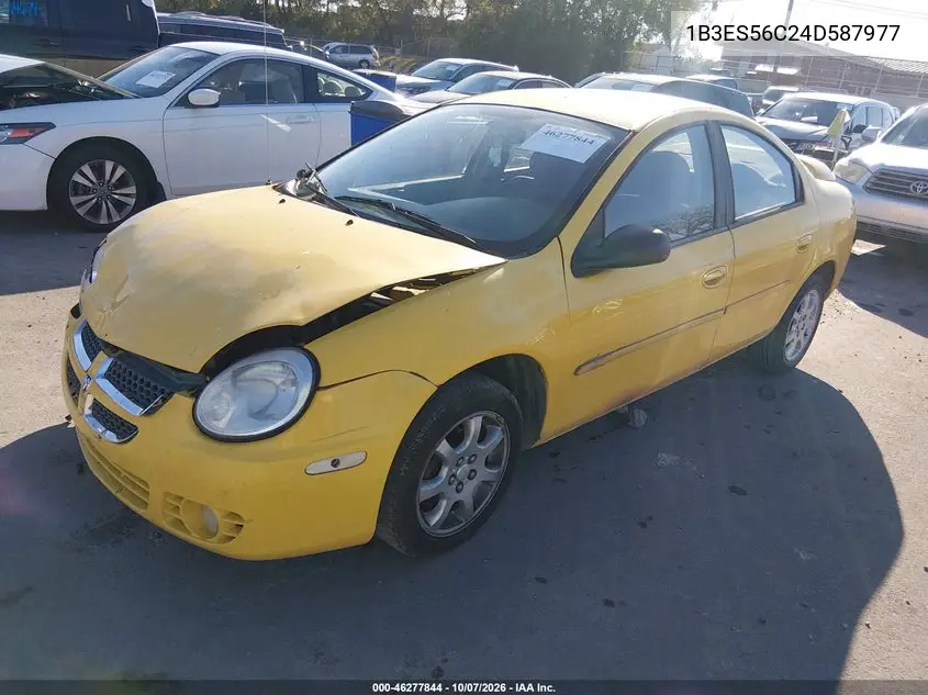 DODGE NEON 2004, VIN 1B3ES56C24D587977