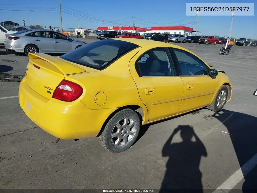 2004 DODGE NEON VIN 1B3ES56C24D587977 — фото 4