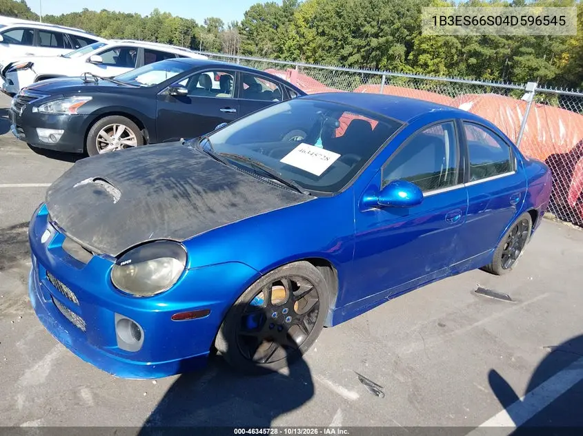 2004 DODGE NEON VIN 1B3ES66S04D596545 — фото 2