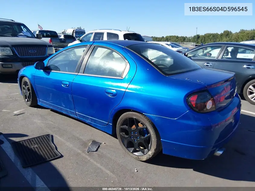 2004 DODGE NEON VIN 1B3ES66S04D596545 — фото 3