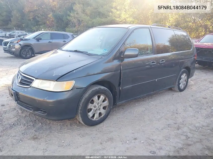 2004 HONDA ODYSSEY VIN 5FNRL18084B044179 — фото 2