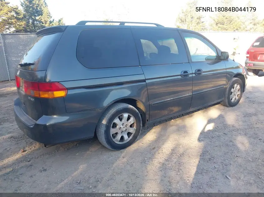 2004 HONDA ODYSSEY VIN 5FNRL18084B044179 — фото 4