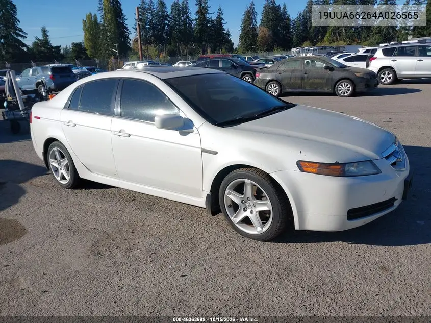 ACURA TL 2004, VIN 19UUA66264A026565