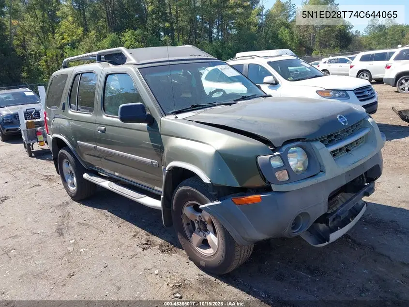 NISSAN XTERRA 2004, VIN 5N1ED28T74C644065
