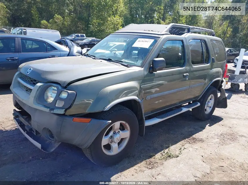 2004 NISSAN XTERRA VIN 5N1ED28T74C644065 — фото 2