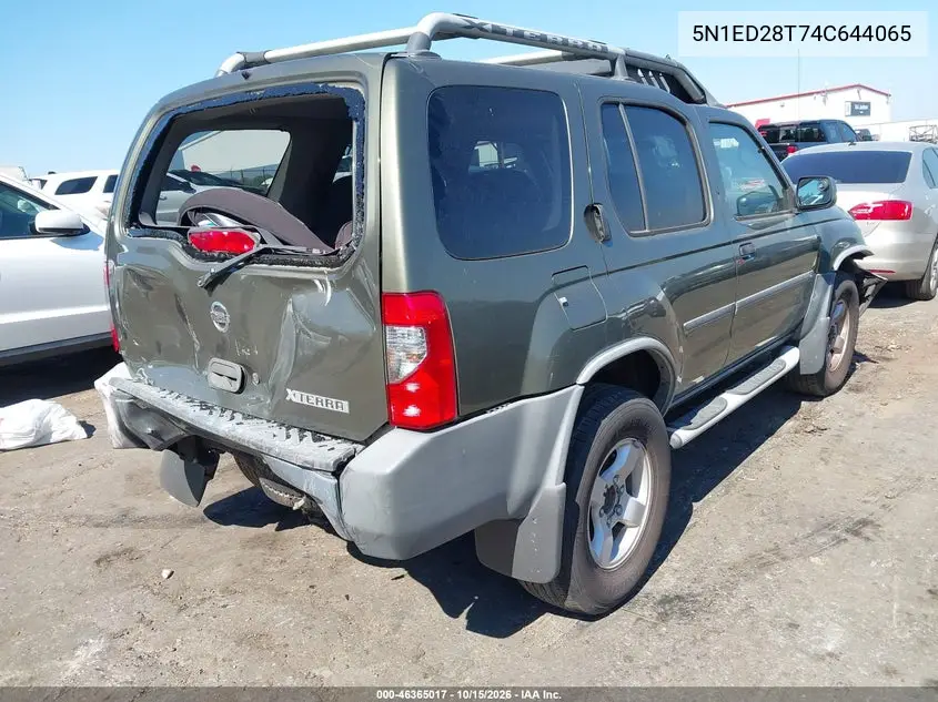2004 NISSAN XTERRA VIN 5N1ED28T74C644065 — фото 4