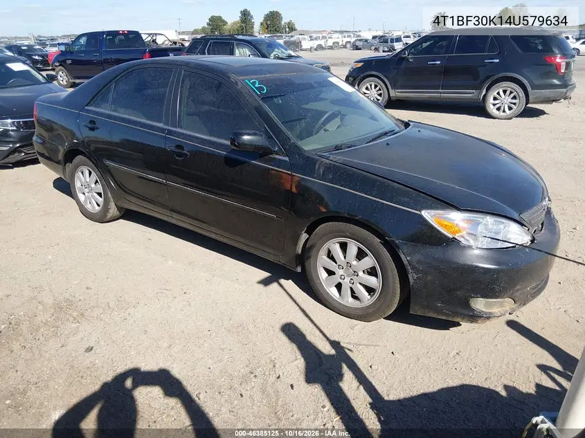 TOYOTA CAMRY 2004, VIN 4T1BF30K14U579634
