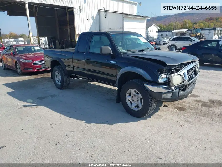 TOYOTA TACOMA 2004, VIN 5TEWN72N44Z446655
