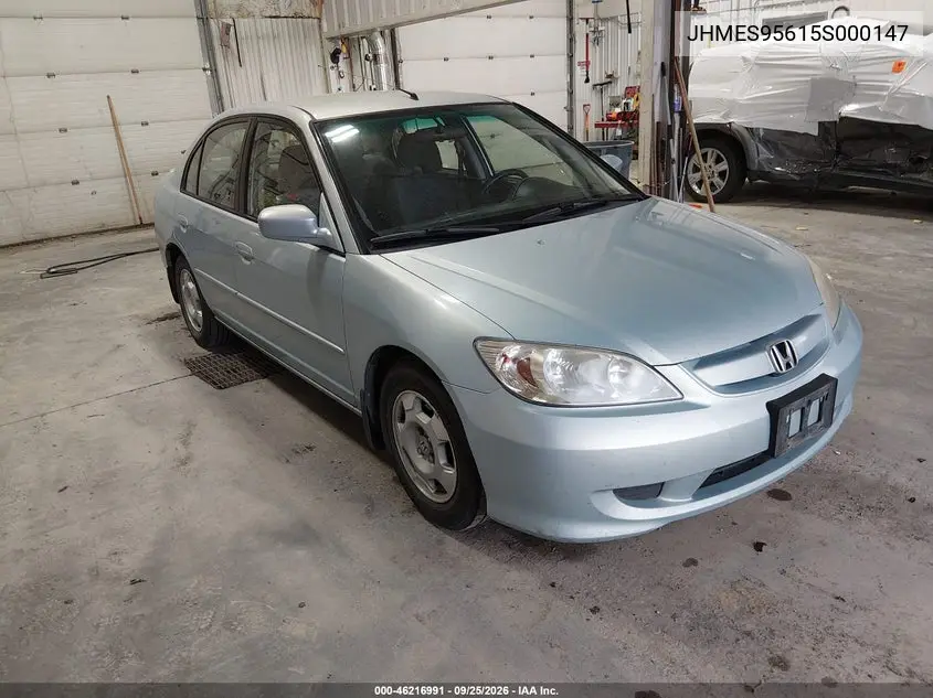 HONDA CIVIC 2005, VIN JHMES95615S000147