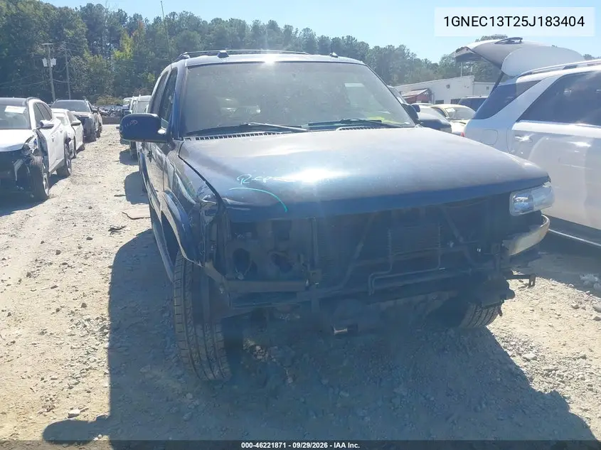 CHEVROLET TAHOE 2005, VIN 1GNEC13T25J183404