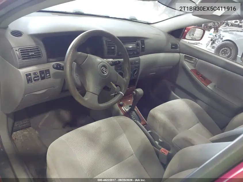 2005 TOYOTA COROLLA VIN 2T1BR30EX5C411916 — фото 5