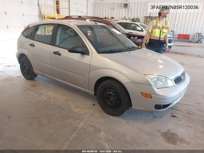 FORD FOCUS 2005, VIN 3FAFP37N85R120036