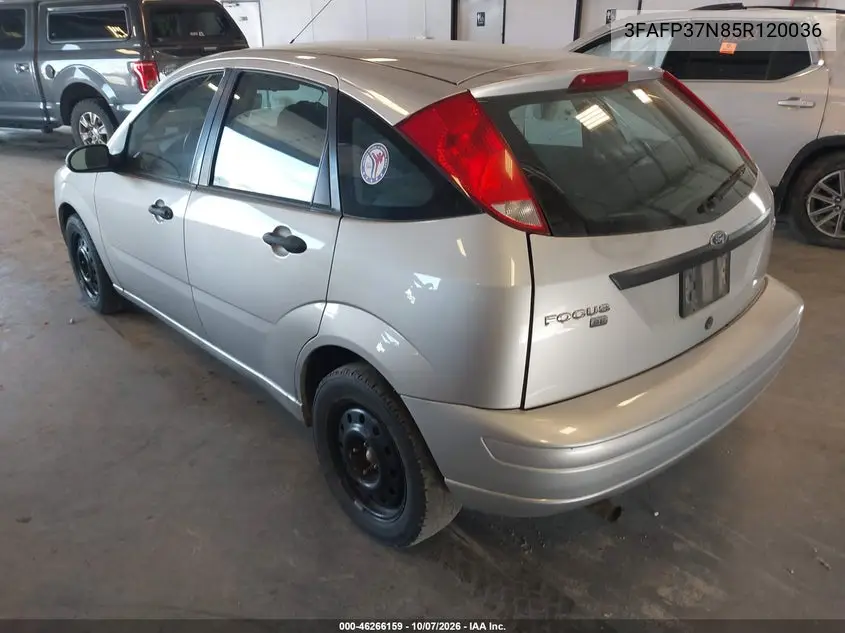 2005 FORD FOCUS VIN 3FAFP37N85R120036 — фото 3
