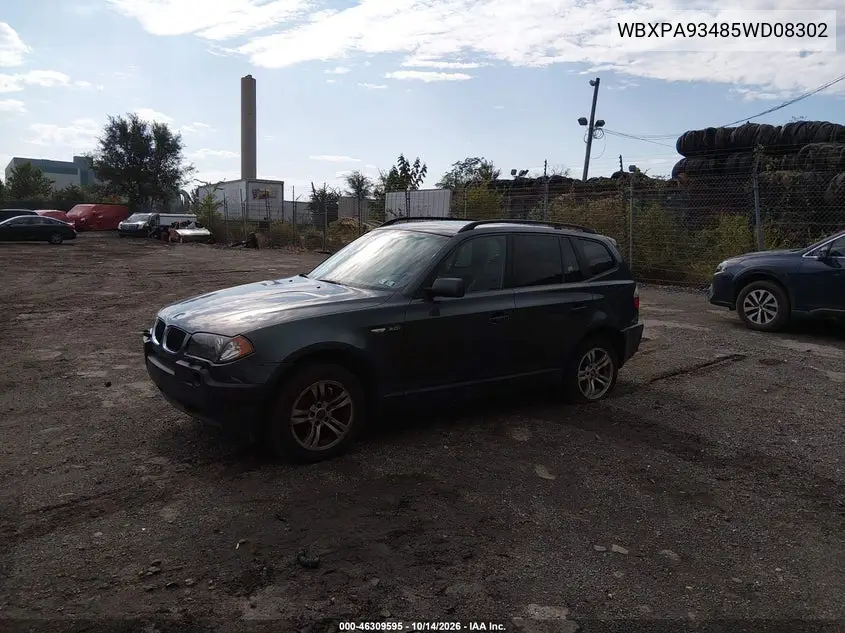 2005 BMW X3 VIN WBXPA93485WD08302 — фото 2