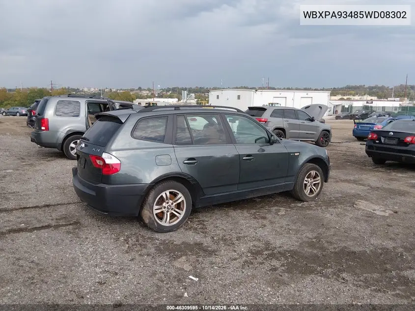 2005 BMW X3 VIN WBXPA93485WD08302 — фото 4