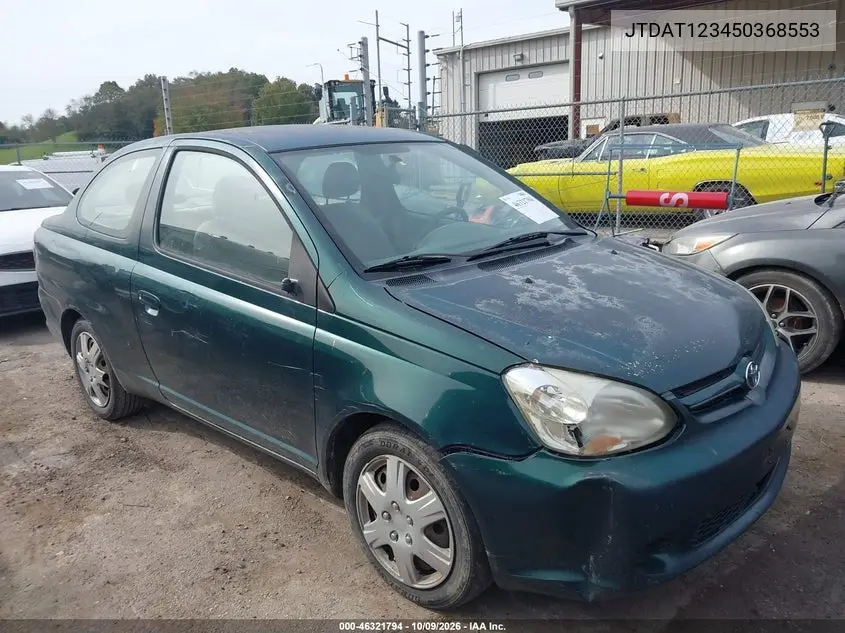 TOYOTA ECHO 2005, VIN JTDAT123450368553