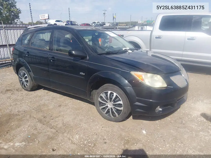 PONTIAC VIBE 2005, VIN 5Y2SL63885Z431175
