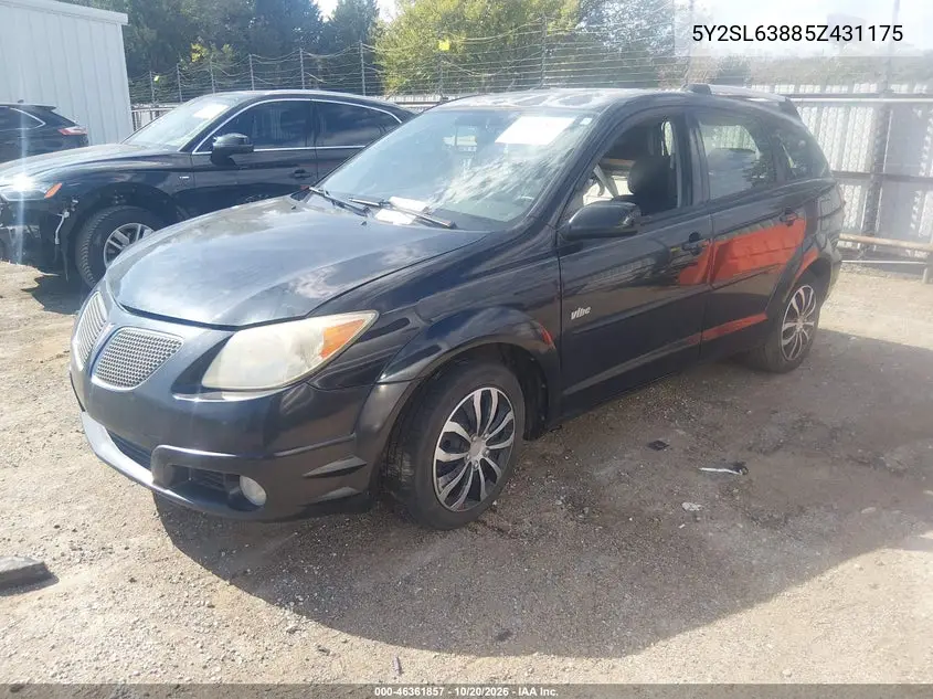 2005 PONTIAC VIBE VIN 5Y2SL63885Z431175 — фото 2