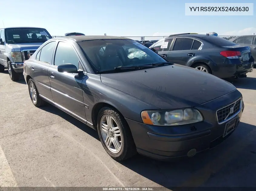 VOLVO S60 2005, VIN YV1RS592X52463630