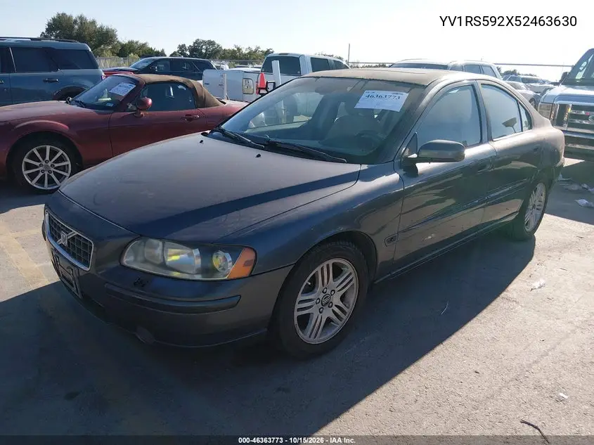 2005 VOLVO S60 VIN YV1RS592X52463630 — фото 2
