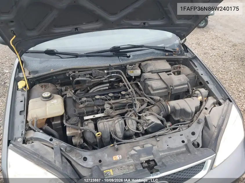 2006 FORD FOCUS VIN 1FAFP36N86W240175 — фото 10