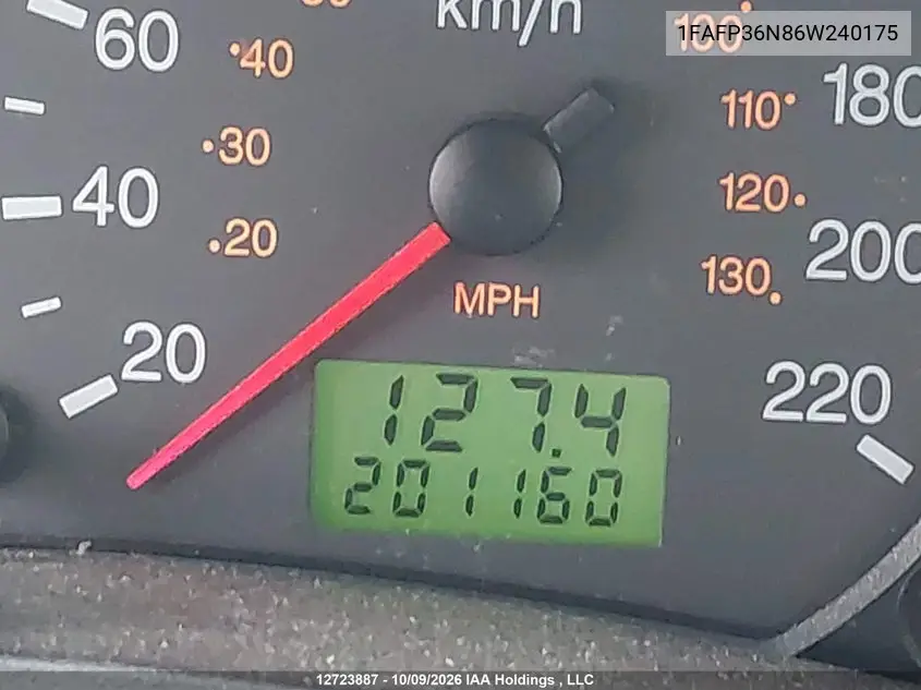 2006 FORD FOCUS VIN 1FAFP36N86W240175 — фото 15