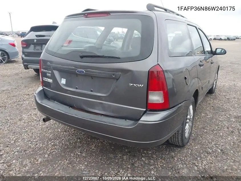 2006 FORD FOCUS VIN 1FAFP36N86W240175 — фото 6