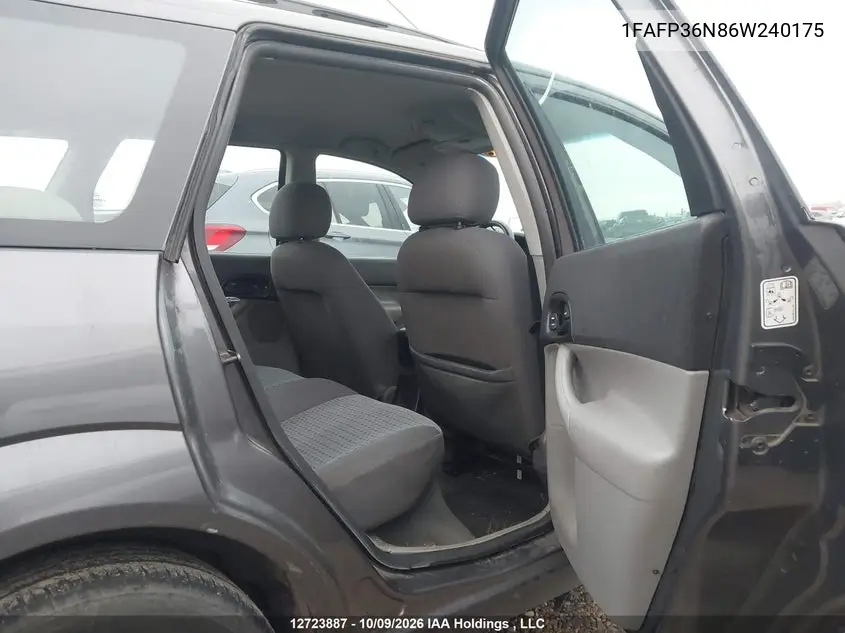 2006 FORD FOCUS VIN 1FAFP36N86W240175 — фото 8