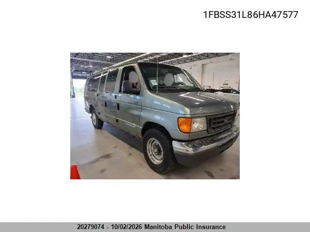 FORD ECONOLINE 2006, VIN 1FBSS31L86HA47577