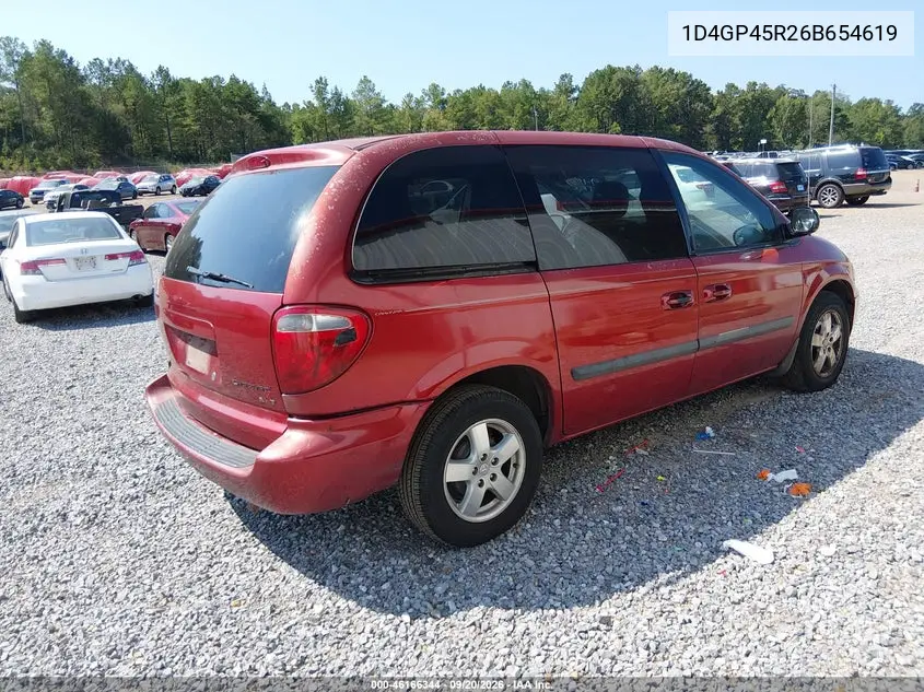 2006 DODGE CARAVAN VIN 1D4GP45R26B654619 — фото 4