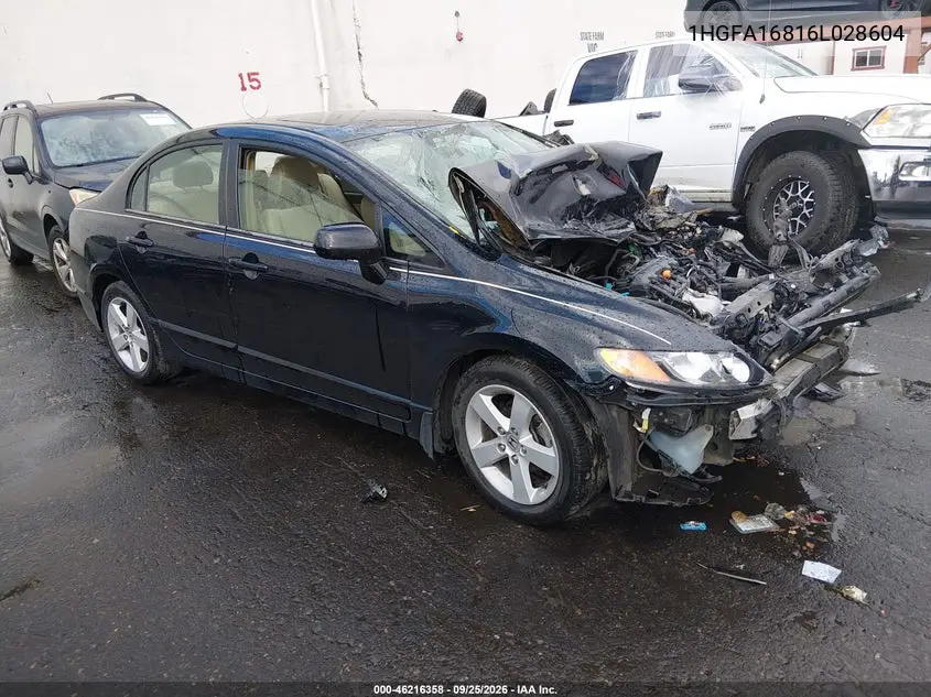 HONDA CIVIC 2006, VIN 1HGFA16816L028604