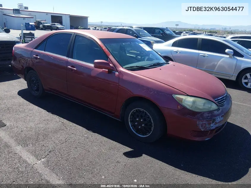 TOYOTA CAMRY 2006, VIN JTDBE32K963054477