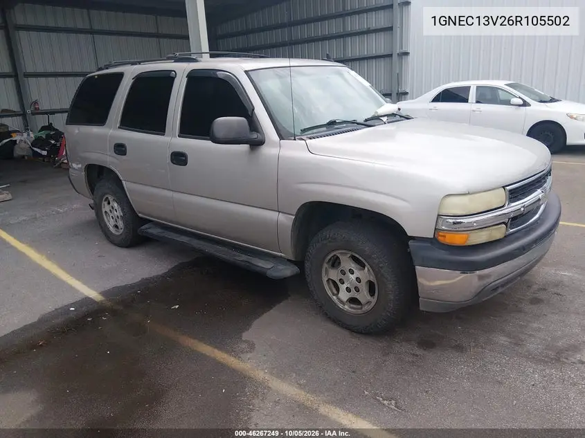 CHEVROLET TAHOE 2006, VIN 1GNEC13V26R105502