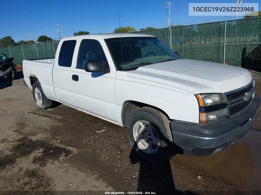 CHEVROLET SILVERADO 2006, VIN 1GCEC19V26Z223968