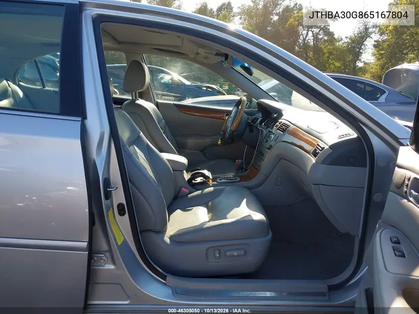 2006 LEXUS ES VIN JTHBA30G865167804 — фото 5