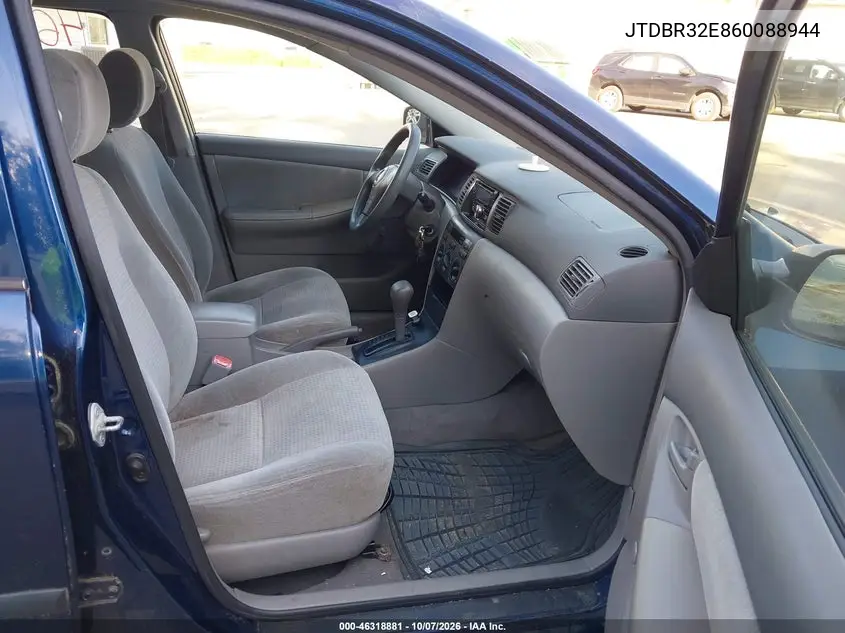 2006 TOYOTA COROLLA VIN JTDBR32E860088944 — фото 5